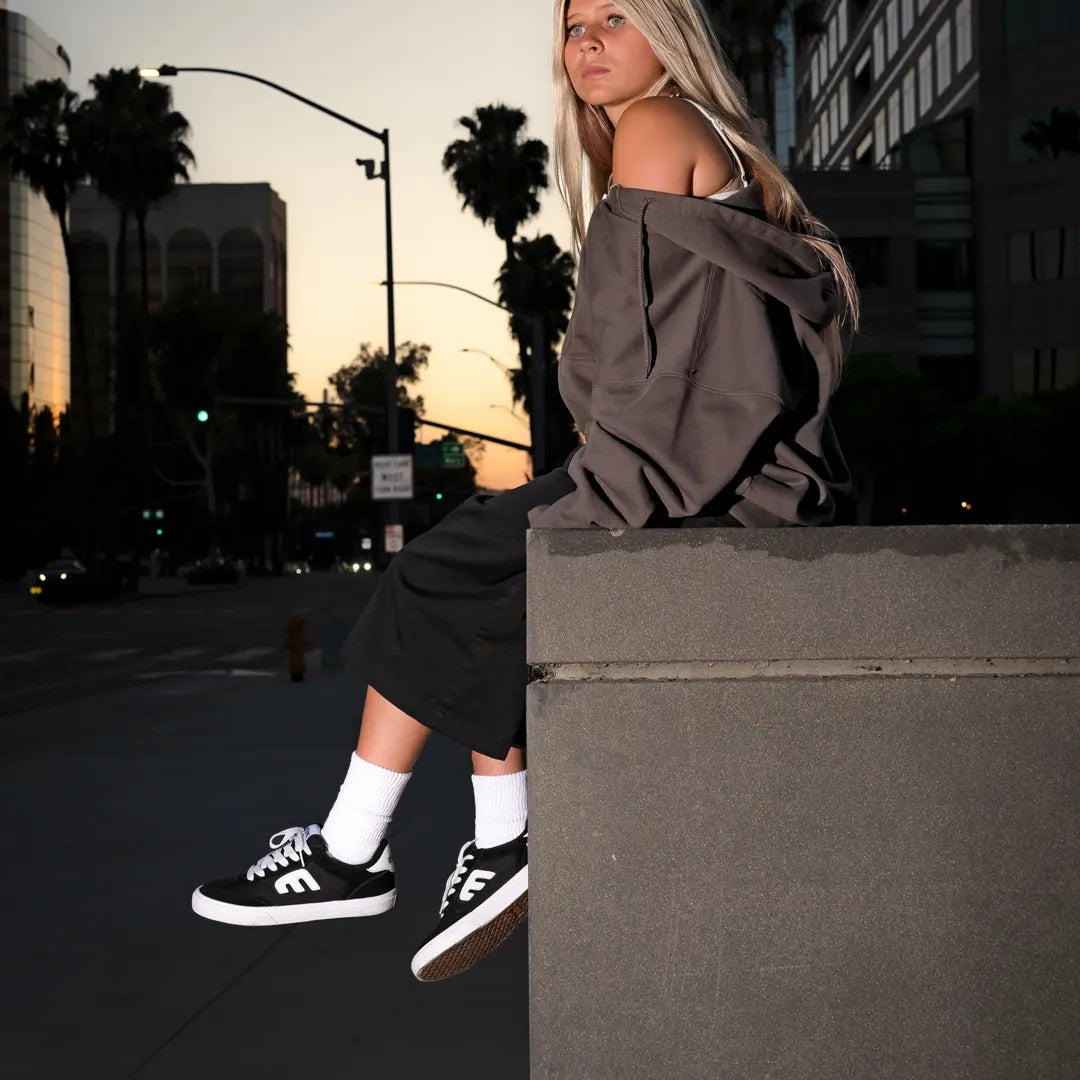 Etnies Trending - Black Vulcanized Skate Shoes – Locut Vulc