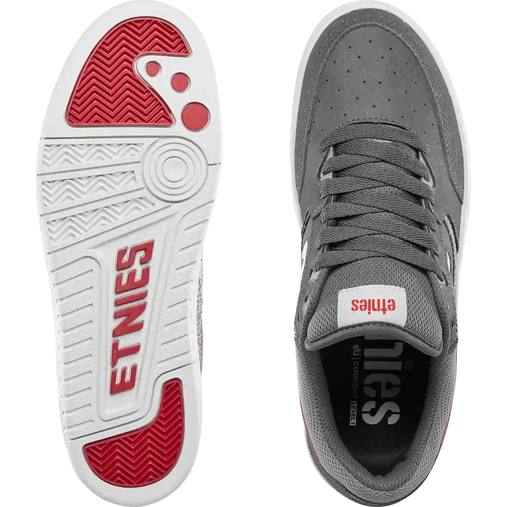 Etnies New - Loot grey/light grey/red - skate shoes