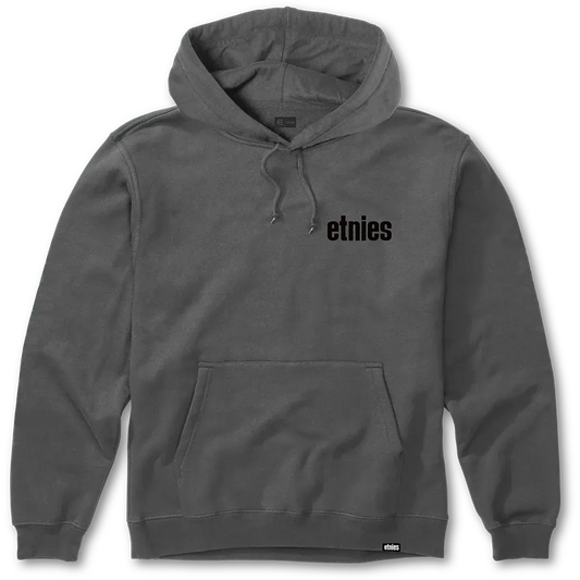 Etnies Classic - Grey Logo Pullover Hoodie - Fleece  US